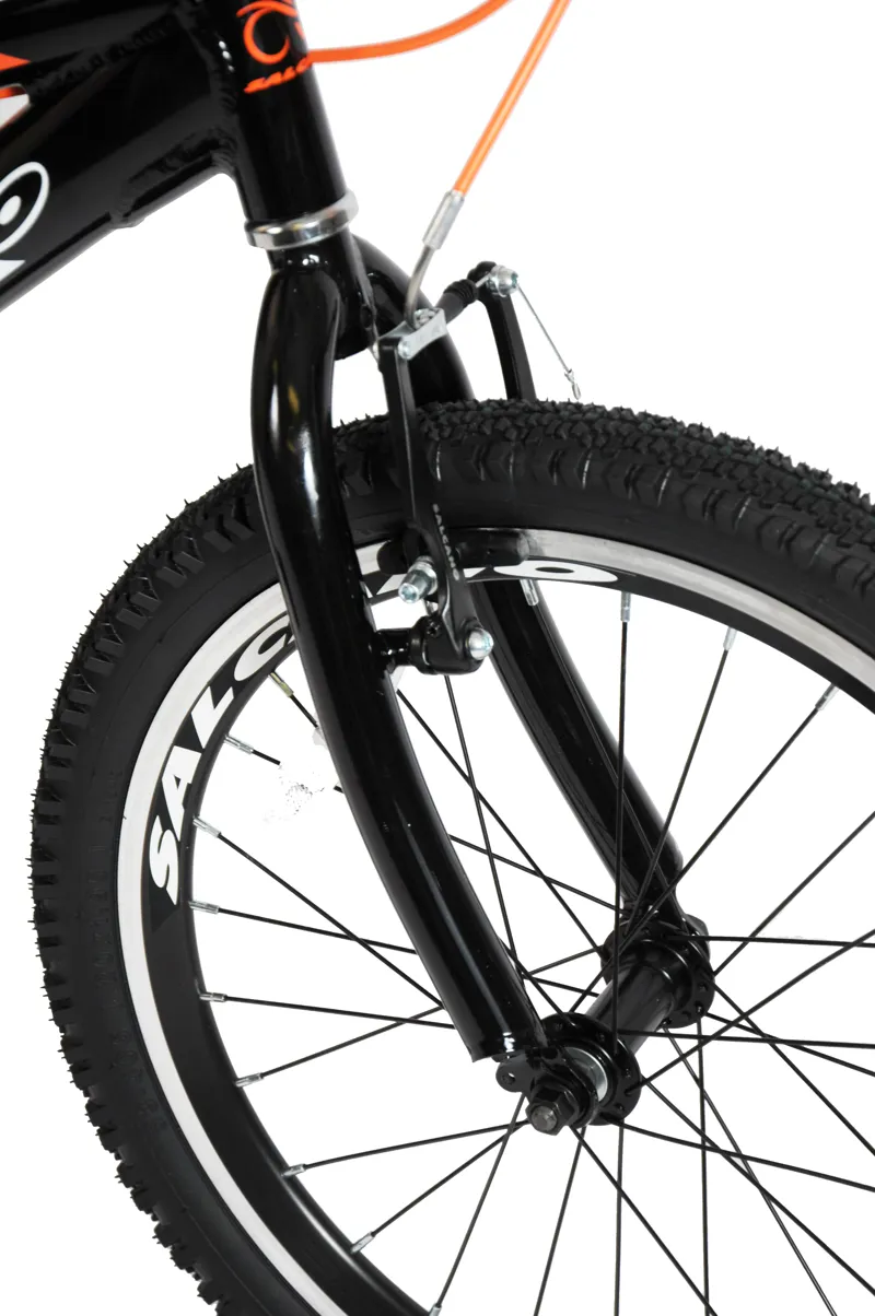 Salcano Wolf 20 Inch Kids Bike Black Orange-6